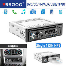Autoradio Con Lettore CD DVD MP3 USB FM Bluetooth AUX Ingresso Radio Singolo 1 DIN