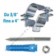 STAFFA COLLARE PESANTE CON TASSELLO FISCHES PER TUBI ACCIAIO ZINCATO E PVC