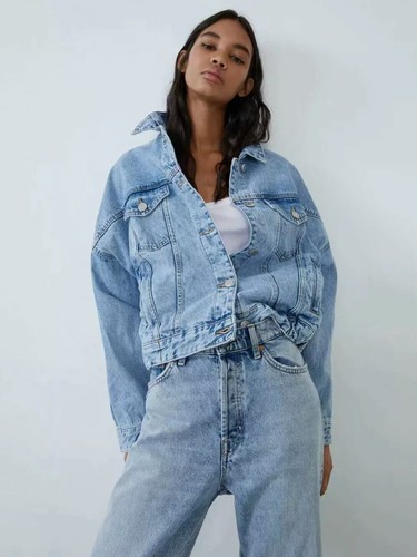 Giacca jeans giubbino corto