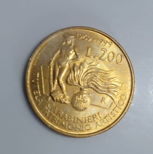 Moneta 200 lire - lire, carabinieri