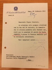Lettera firmata da Ferdinando