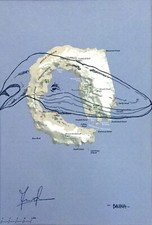 RUBENS FOGACCI - QUADRO MODERNO - BALENA - 40X30 OPERA INCORNICIATA - 2018