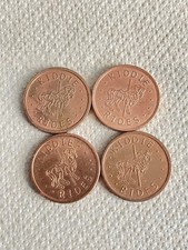 Numero 4 Gettoni KIDDIE RIDES TECNOTRON Dedem LGI moneta giostre Rara Anni 70