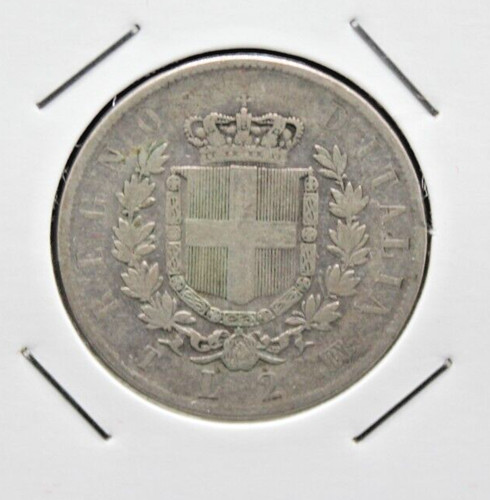 Moneta italia regno 1863 lire - italia,