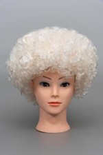 Parrucca afro riccia bianca