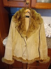 Giacca vera pelle con collo vera volpe 