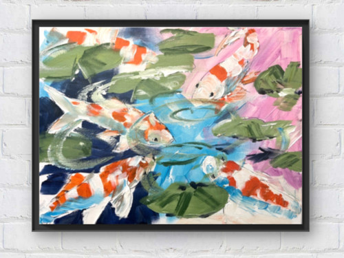 Quadro originale koi - originale,