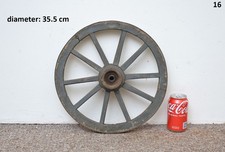 Vecchio carrello in legno vintage ruota carro / 35,5 cm - CONSEGNA GRATUITA
