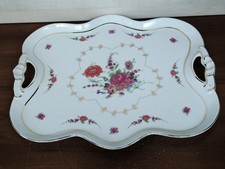 Antico Vassoio In Porcellana Stile Barocco 