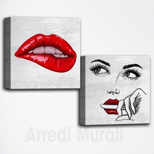 Quadri moderni con stampe su tela disegni kiss |Q727| arte pop per arredo