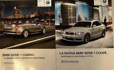 n°2 DEPLIANT CATALOGHI BMW Serie 1 - Versione cabrio +coupé - 2006 Brochure