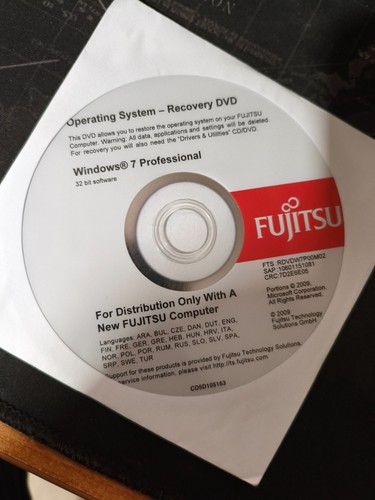 Dvd recuperacion windows 32 - recuperacion,