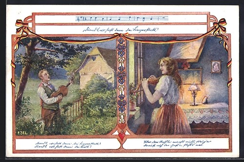 Cartolina artista ezel - cartolina,