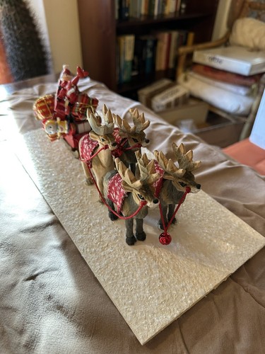 Babbo natale con renne - renne, e