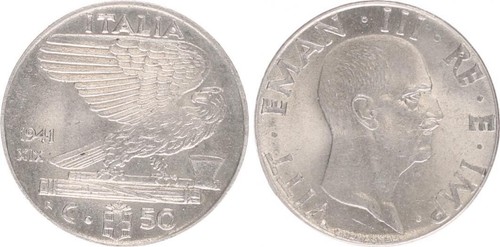 Italia centesimi 1941 - italia, 50
