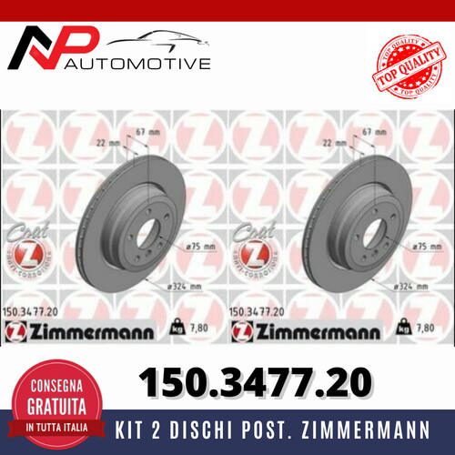 Kit dischi freno - 2x, zimmermann