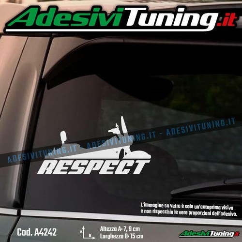 Adesivo respect profilo moto - respect,