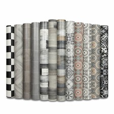 PVC Pavimento IN Vinile Cv Fronte Plaza IN Ottica Piastrelle Metraggio 6 Designs