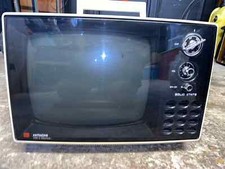 TV CRT Hitachi bianco vintage