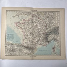 Mappa Francia 1891 Stieler