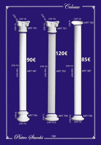 Semicolonne colonne decorative - semicolonne,