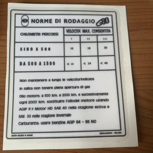 Gilera g80 scooter adesivo - gilera,