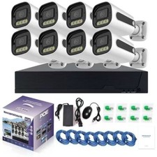 KIT VIDEOSORVEGLIANZA 8 CANALI TELECAMERE IP POE 6 MPX INFRAROSSI COLORI NVR