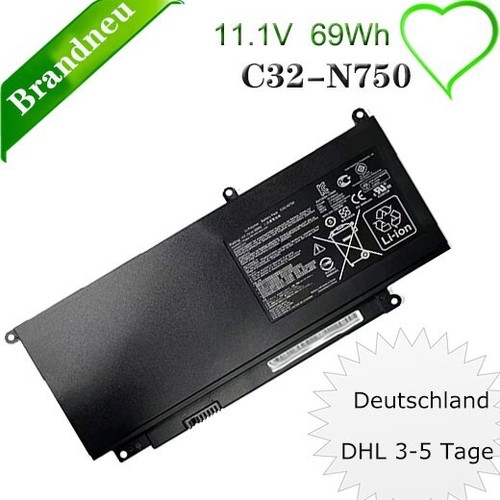 Batteria per asus n750jv - per,
