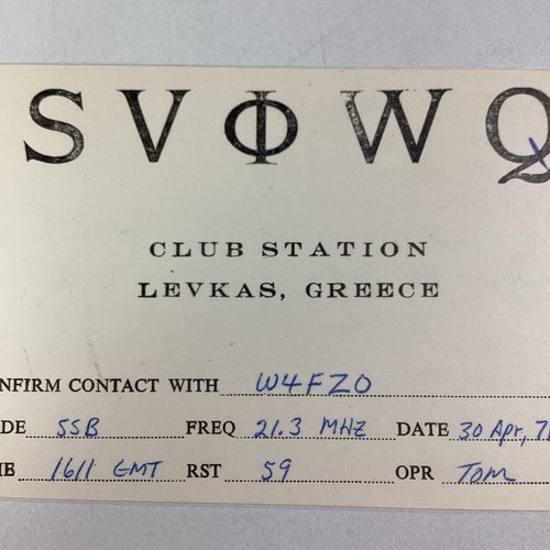 Scheda radio grecia qsl - radio,