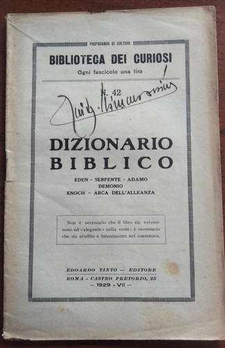 1929 dizionario biblico eden - biblico,