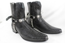 Uomo stivali argento catene - uomo,