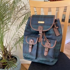 Zaino Vintage Verde Tartan