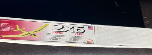 Vintage 2x6 r c glider - h.o.b., r/c