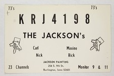 Vintage radio qsl card - radio,