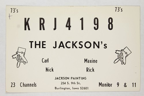 Vintage radio qsl card - radio,
