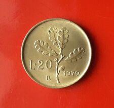 20 LIRE 1979 ERRORE - ROTTURA DI CONIO AL ROVESCIO [K180]
