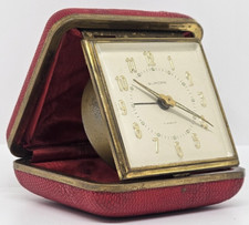 Antica SVEGLIA DA VIAGGIO orologio EUROPA vintage tavolo 2 Jewels d'epoca '60