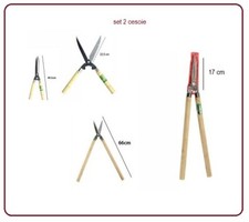 2 cesoie lunghe manico legno