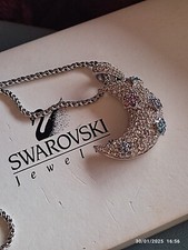 Swarovski Vintage  Anni '90 Pendente LUNA ? con Mix Stelle Firmato Swan 