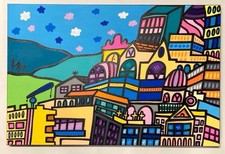 Kev Munday: opera unica con certificato. Dimensioni 60 par 90 cm