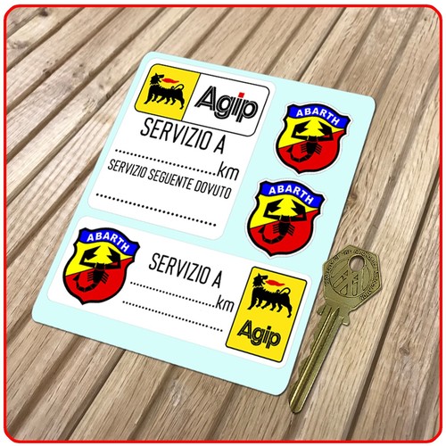 Abarth agip service stickers - service,