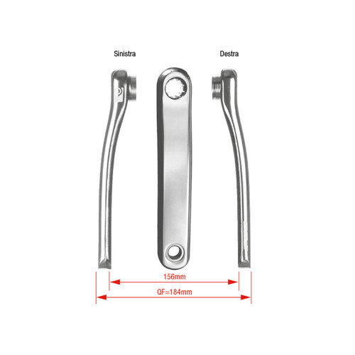 Coppia pedivelle 172 - pedivelle, 172.5mm