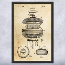 Curling Stone Patent Wall Art