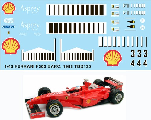 Decals for ferrari - 1/43, f300