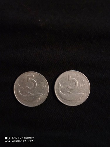 Monete italiane lire 5 - in,