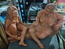 Terracotta Statue of 2 Women