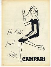 CAMPARI BITTER PUBBLICITA ANNO 1964 ANNI 60 ! Franz Marangolo ETA PER BITTER