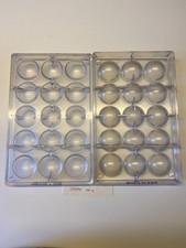 stampi per sfere di cioccolato in policarbonato di varie dimensioni