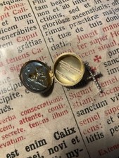 RELIQUIARIO ARGENTO St.G. Galgani: Croce in argento sterling pietra semipreziosa glitter