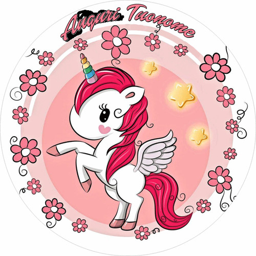 Cialda unicorno rosa - cialda,